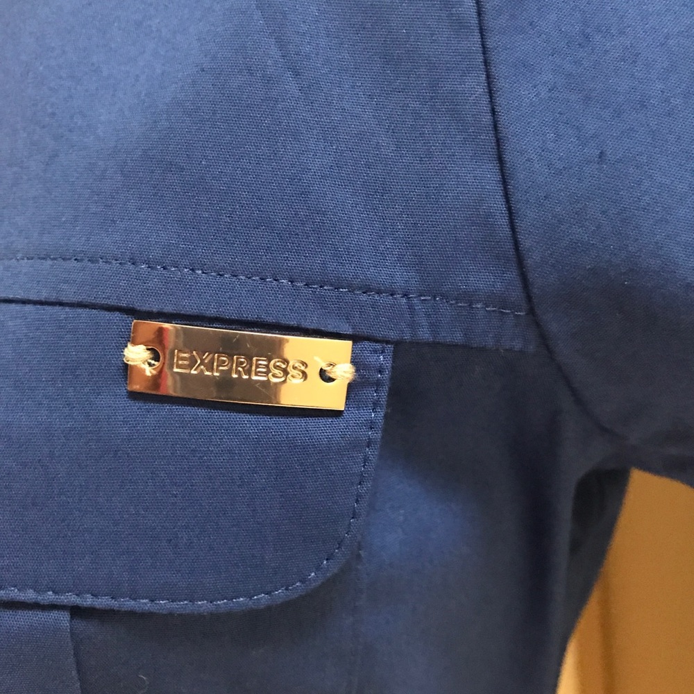 Express Essential Stretch Button Down Top - image 2